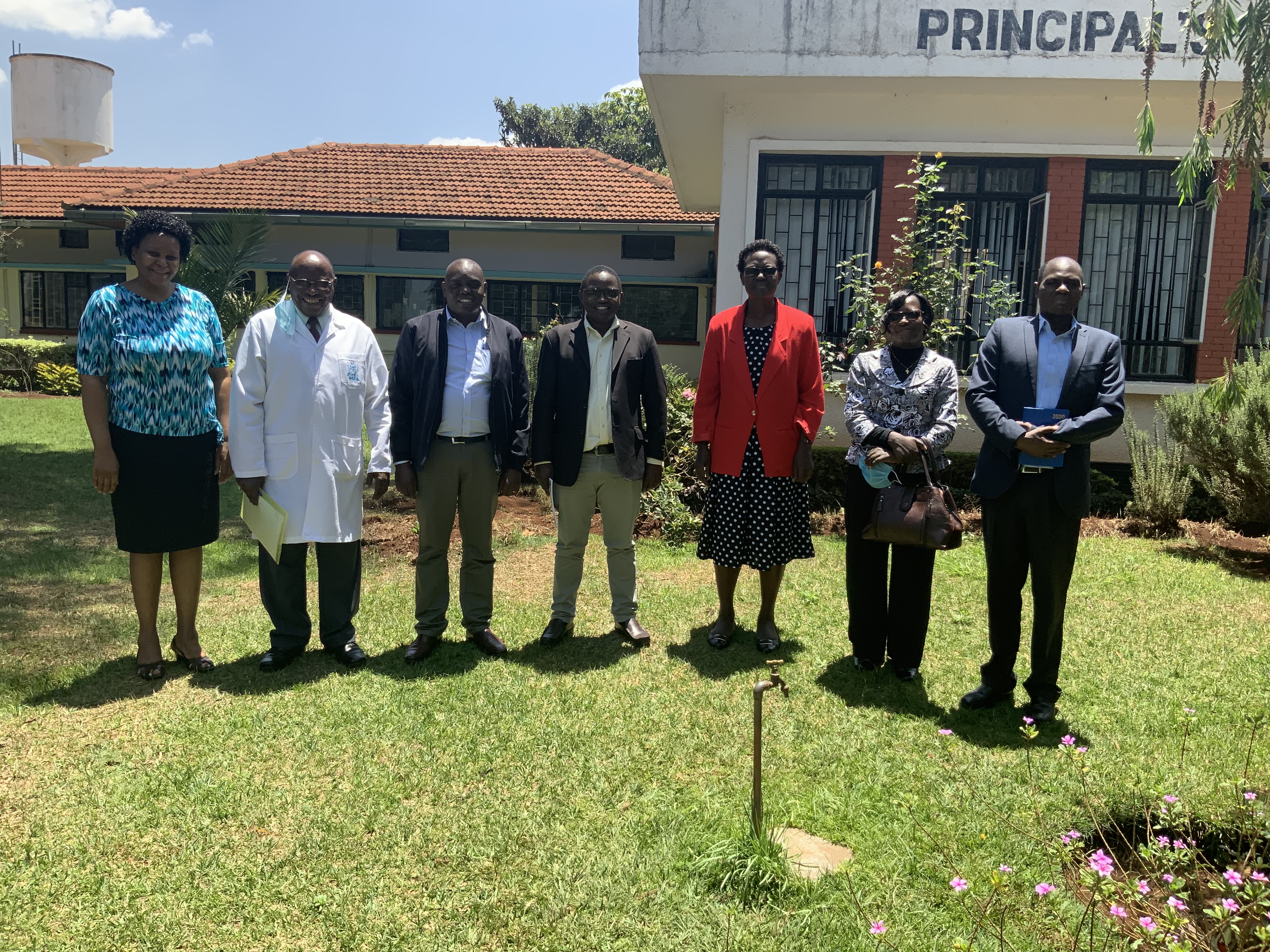 A meeting held between Agricultural Development Corporation and University of Nairobi to discuss potential collaboration in commercialization of agricultural technology developed at University of Nairobi. The meeting was held at the Faculty of Agriculture, Upper Kabete Campus, University of Nairobi on 28th October 2021. 