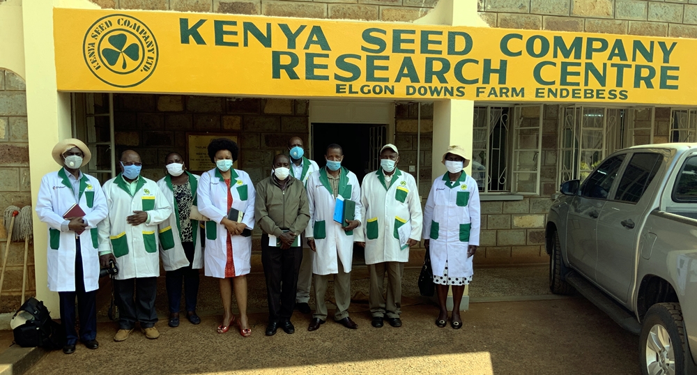 A team from UON holding a meeting with the management of Kenya Seed Company to discuss technology transfer and collaboration in research on 29th October 2020