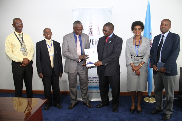University of Nairobi receiving the grant for Intellectual Property audit from WIPO through KIPI.