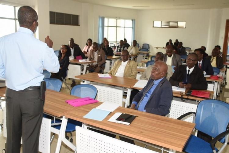 Dr. Robert Yaweh presenting  on Business start-up