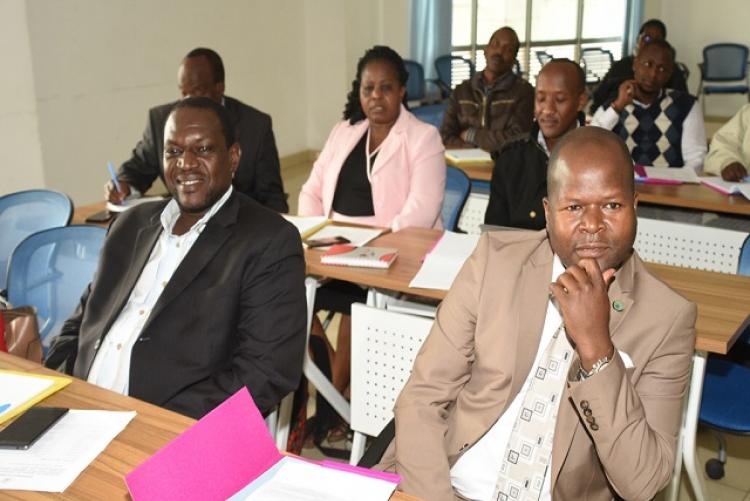 Participants  following up during the IP commercialization training 