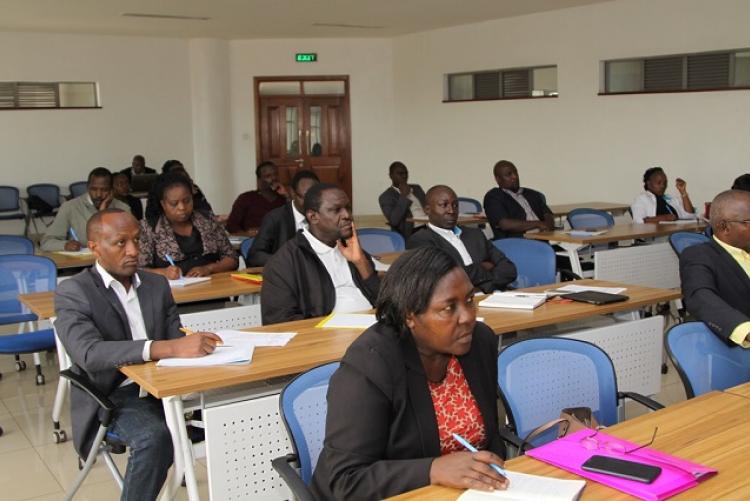 deans and heads of departments following up during the IP commercialization training 