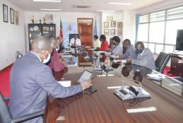 A meeting between the Vice-Chancellor, University of Nairobi, Prof. Stephen Kiama and the Managing Director of Elgon Kenya Ltd, Dr. Bimal Kantaria held on 5th October, 2021 to discuss a collaboration in development of a research and innovation center at the Faculty of Agriculture, University of Nairobi.